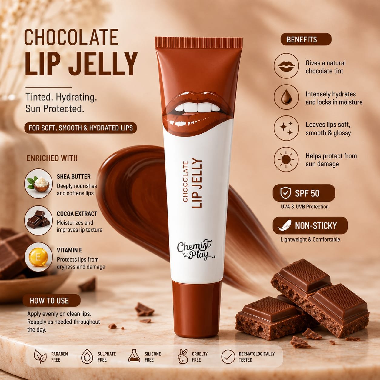 Chemist At Play Chocolate Tinted Lip Balm - Image 2