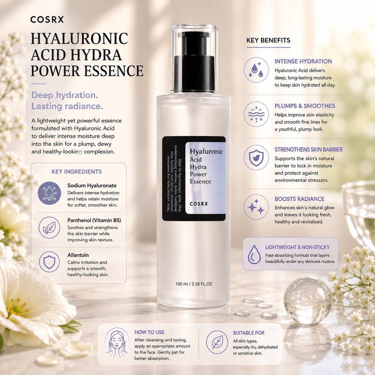 COSRX Hyaluronic Acid Hydra Power Essence - Image 2