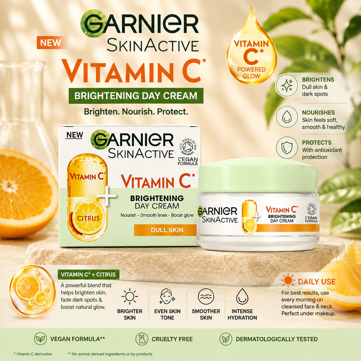 Garnier Fast Bright Day Cream with 3x Vitamin C - Image 2