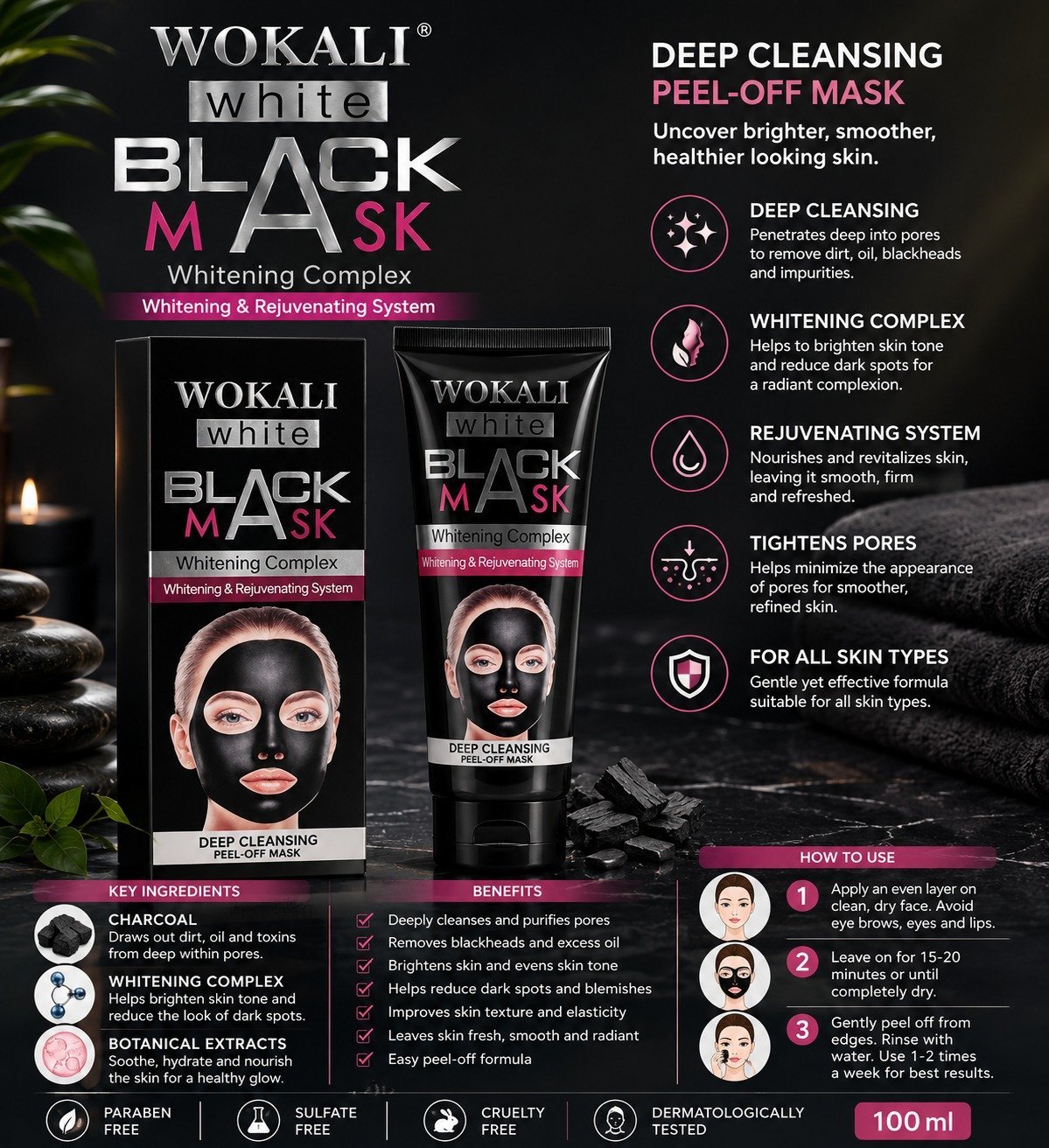 Fruit of the Wokali White Black Mask - Image 2