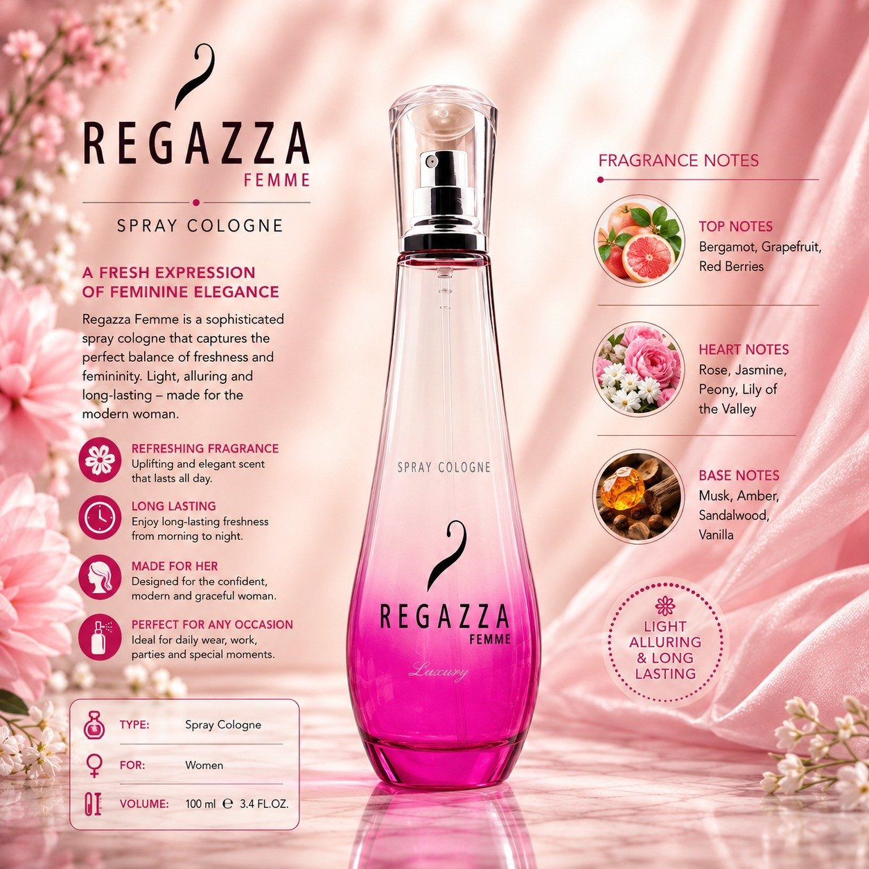 Regazza Femme Feminine Spray Cologne - Image 2