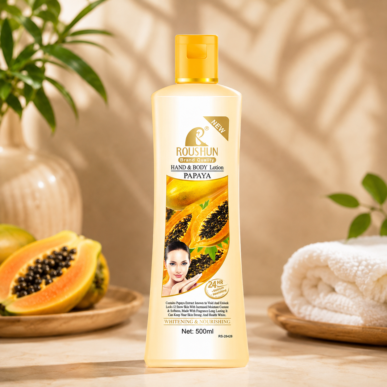Roushun Papaya Hand & Body Lotion