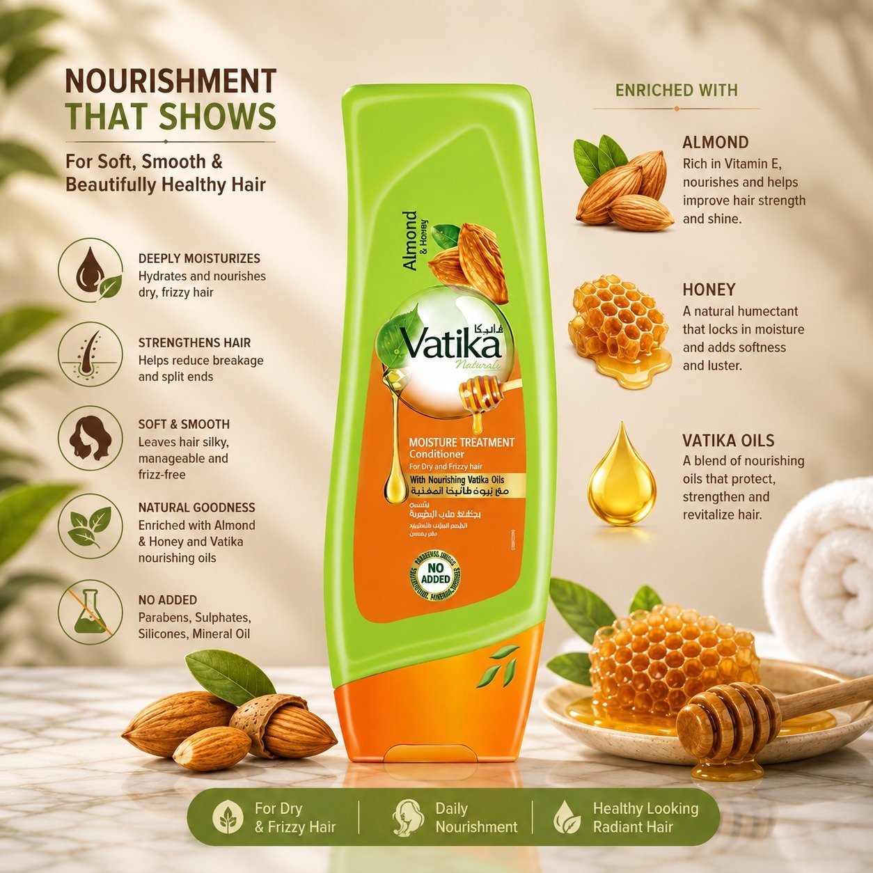 Vatika Almond Conditioner - Image 2