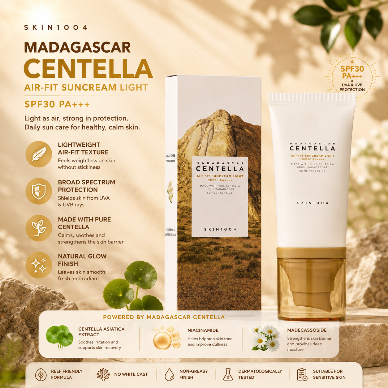 Madagascar Centella Air-Fit Sunscreen Plus SPF 30+ - Image 2