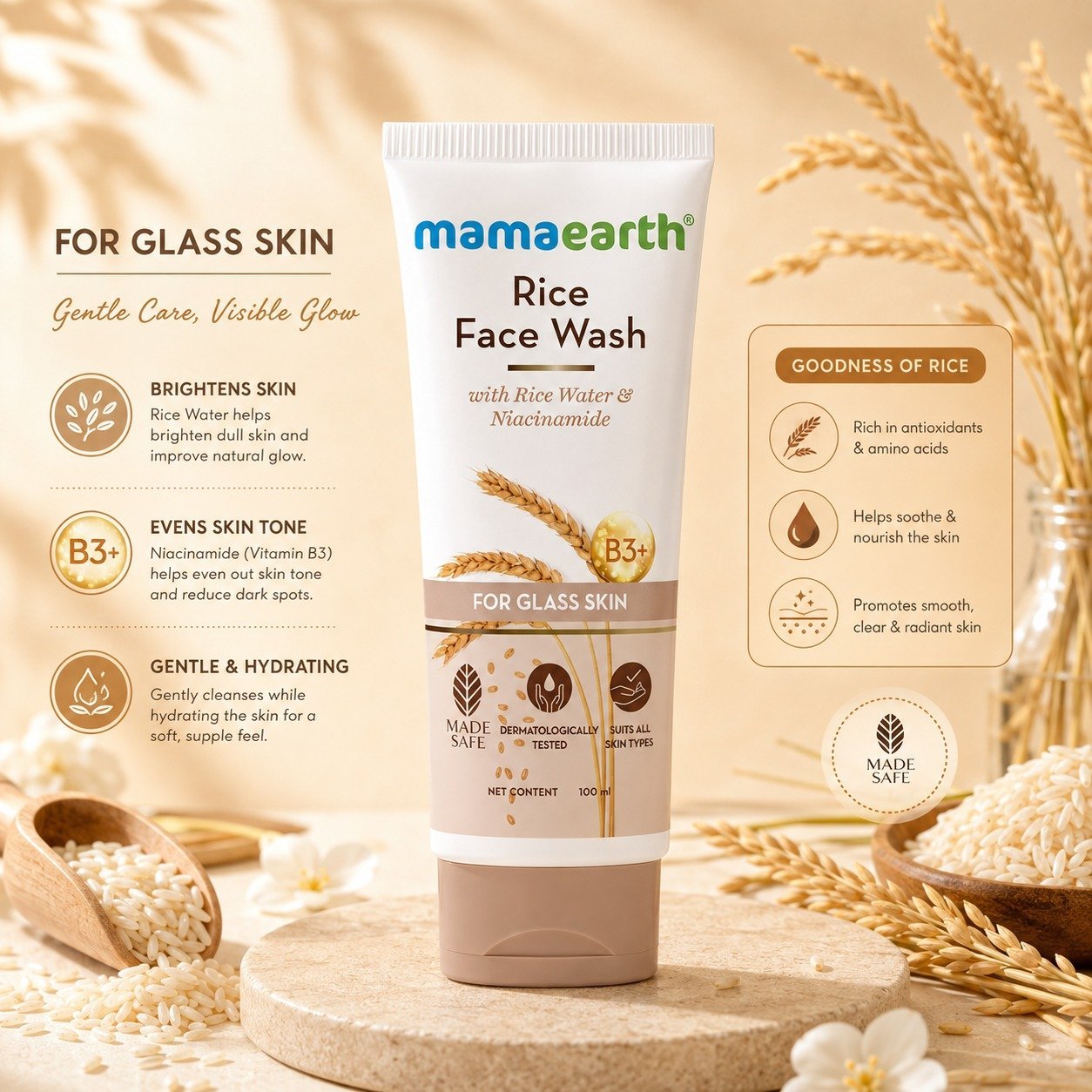 Mamaearth Rice Face Wash - Image 2