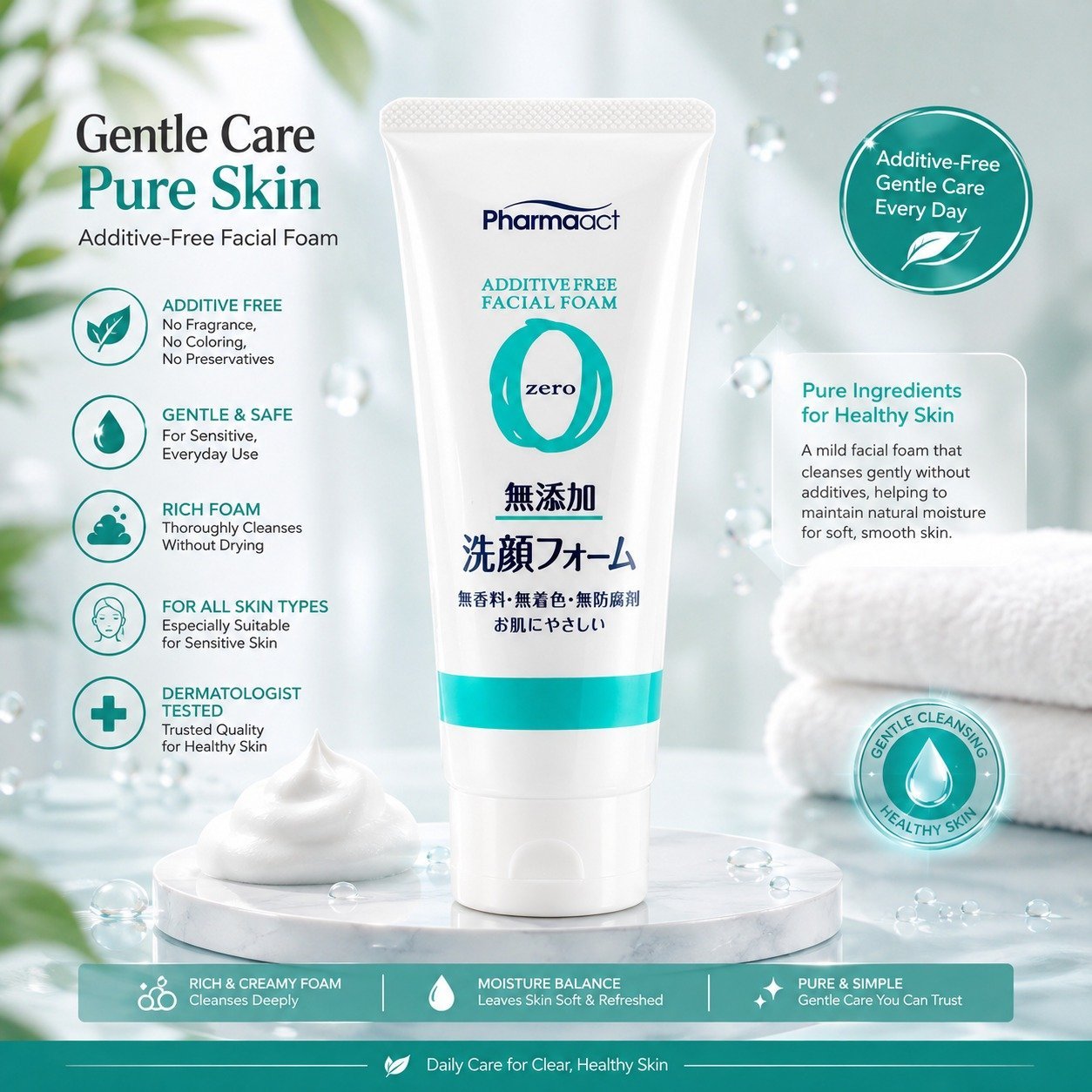 Pharmaact Additive Free Facial Foam - Image 2